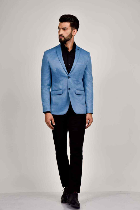 Blue Knitted Blazer for Evenings house-of-united