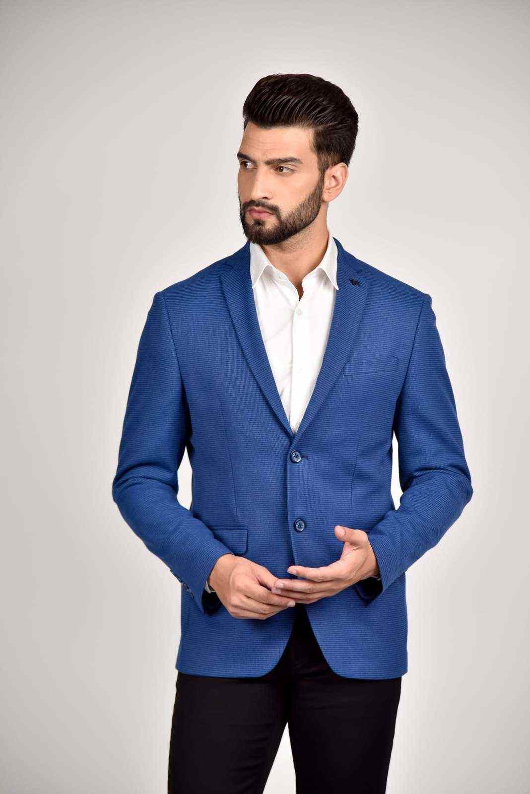 Blue Tweed Blazer house-of-united