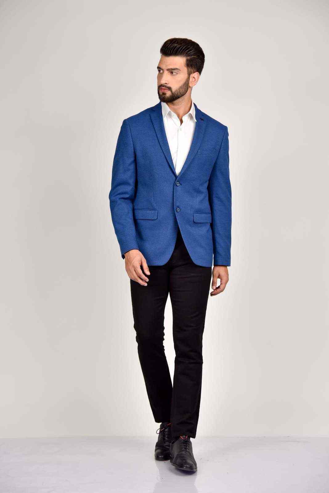 Blue Tweed Blazer house-of-united