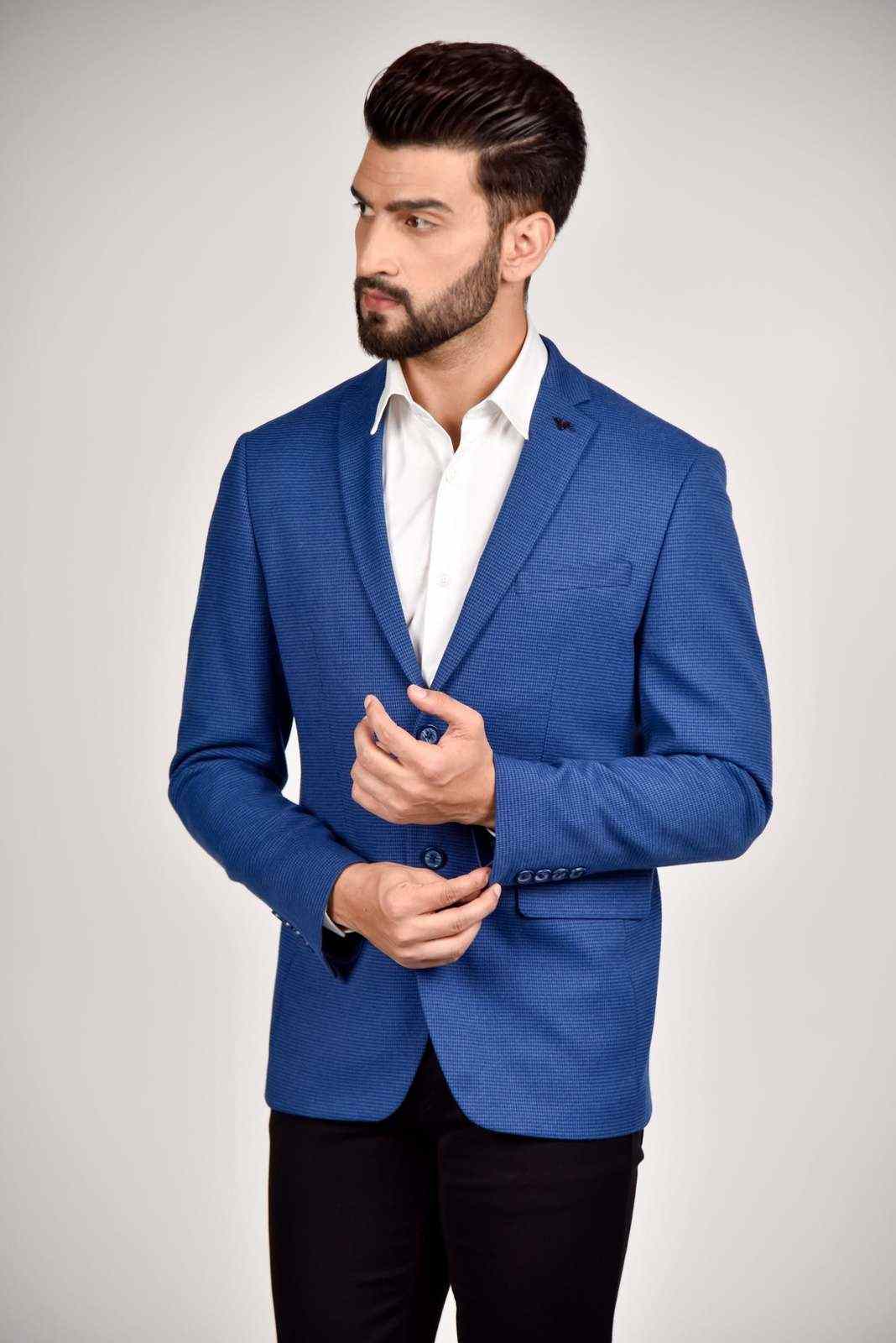 Blue Tweed Blazer house-of-united