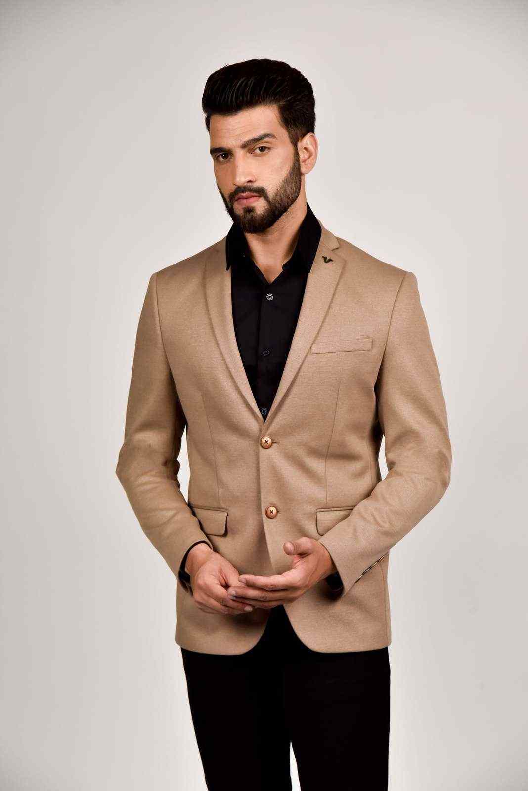 Brown Knitted Blazer house-of-united