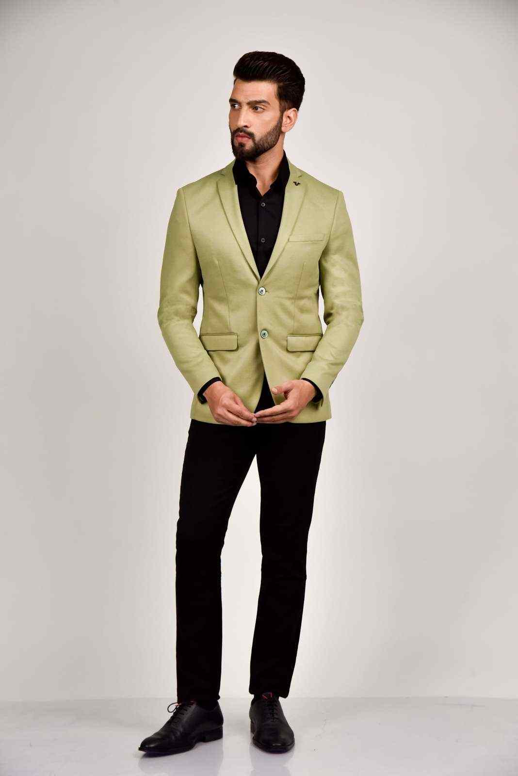 Green Knitted Blazer for Leisure house-of-united