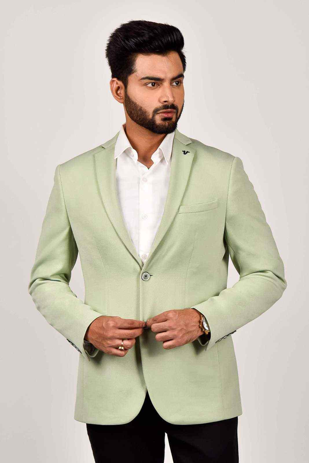 Mint Knitted Stretchable Blazer house-of-united