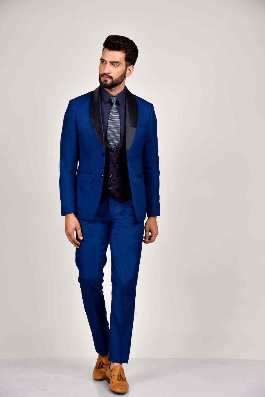 Navy 3 Pc Ceremonial Suit With Reversible Waistcoat house-of-united