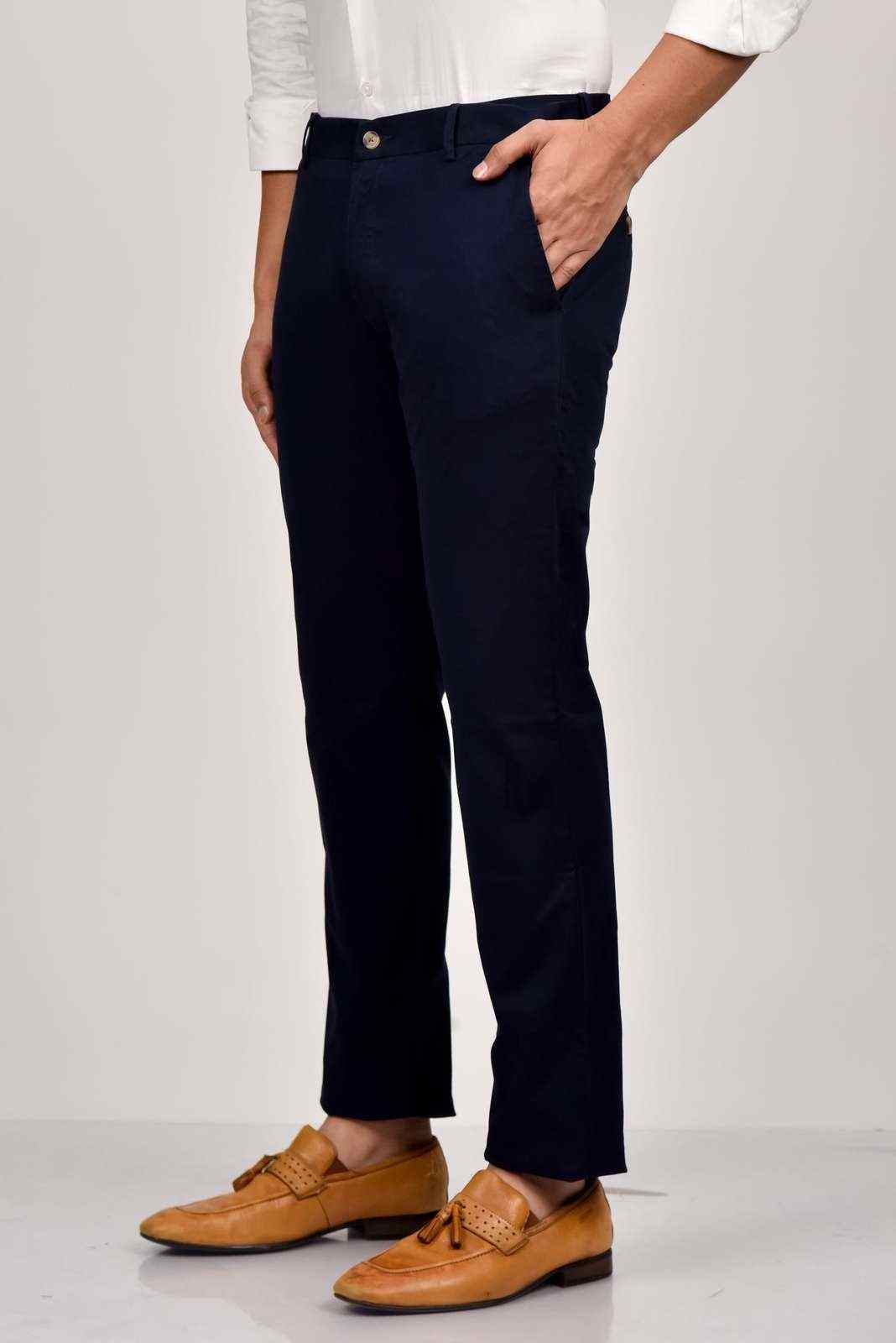 Navy Cotton Trouser house-of-united