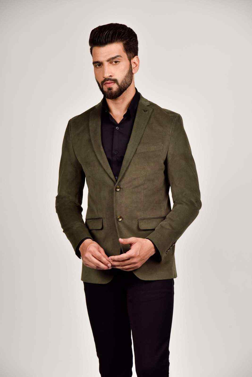 Olive Cord Blazer house-of-united