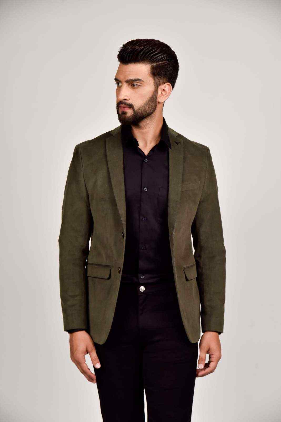 Olive Cord Blazer house-of-united