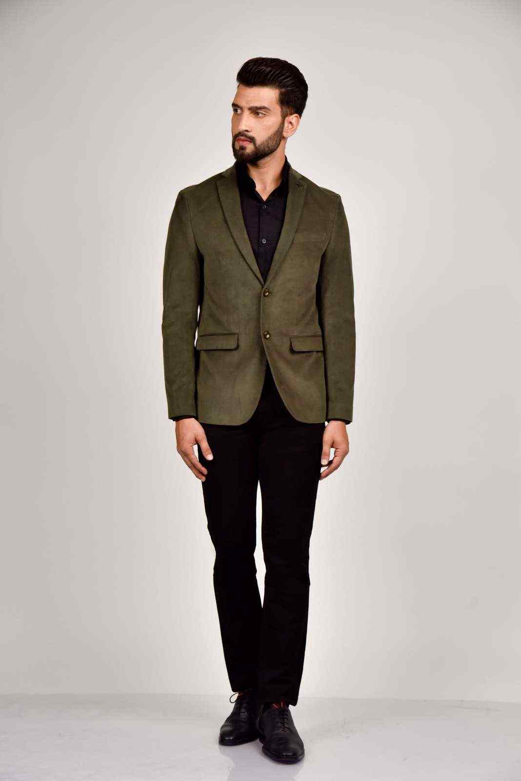 Olive Cord Blazer house-of-united