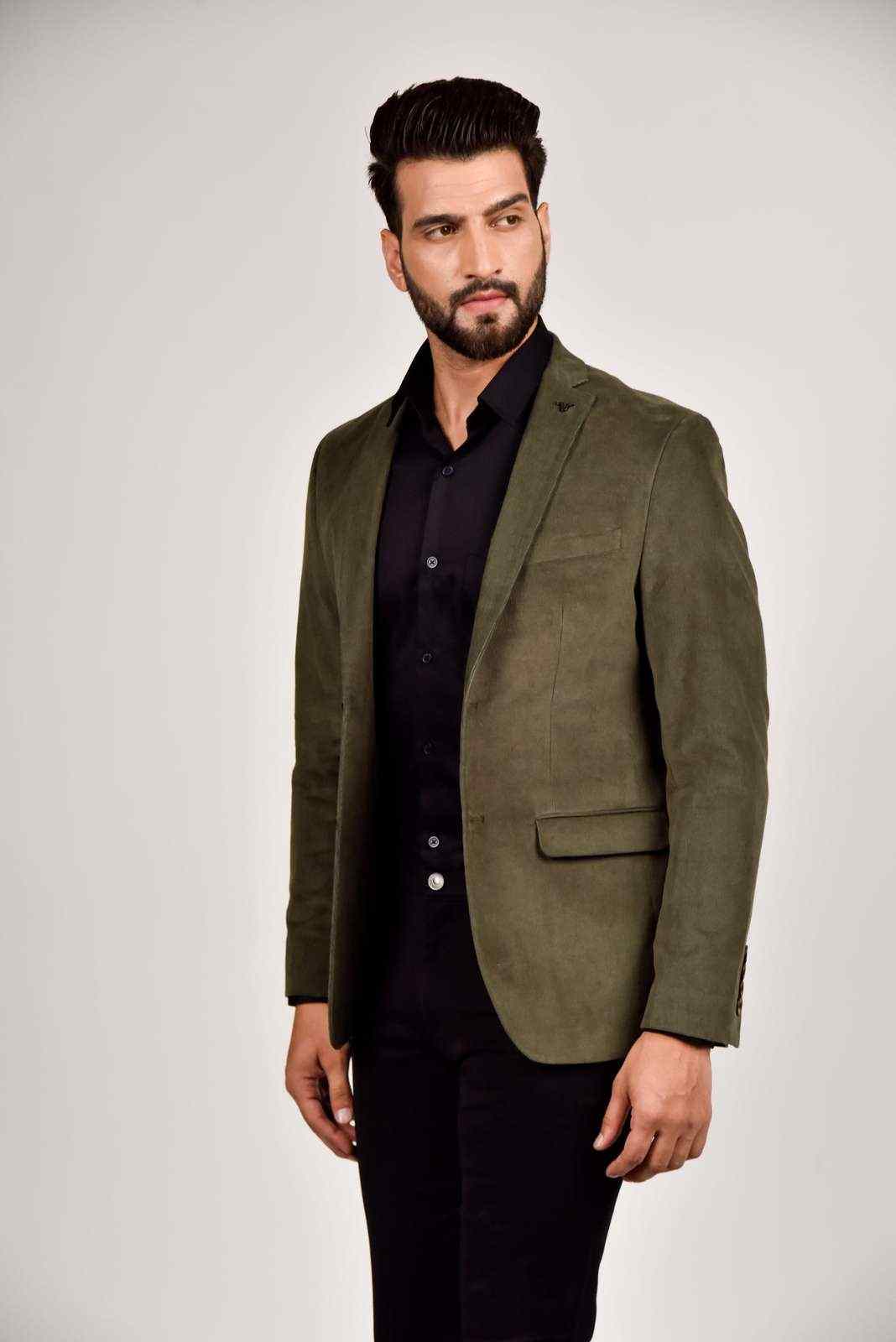 Olive Cord Blazer house-of-united