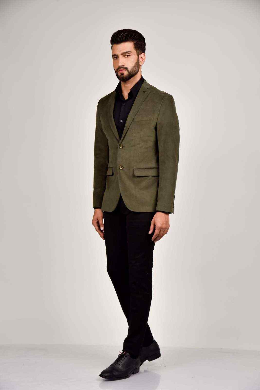 Olive Cord Blazer house-of-united