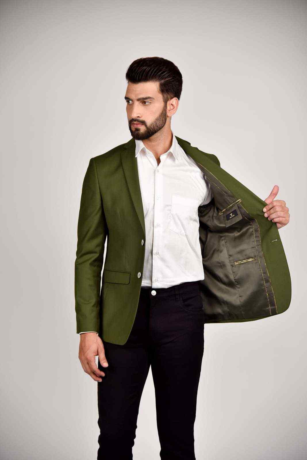 Olive Knit Blazer house-of-united