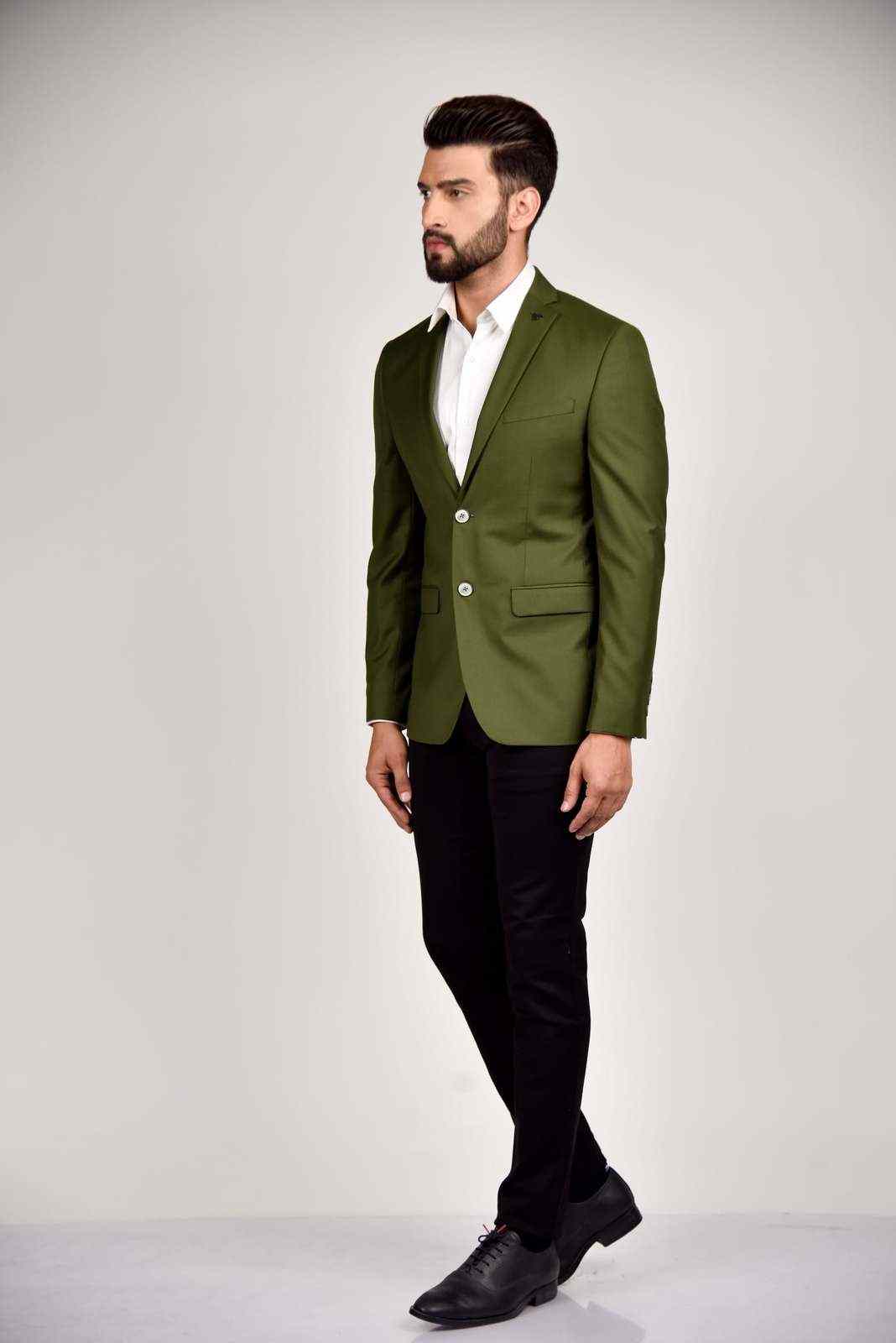 Olive Knit Blazer house-of-united