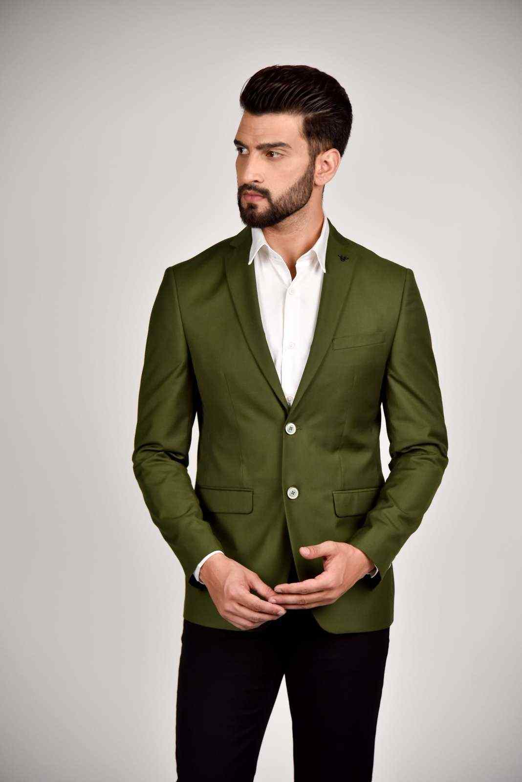 Olive Knit Blazer house-of-united