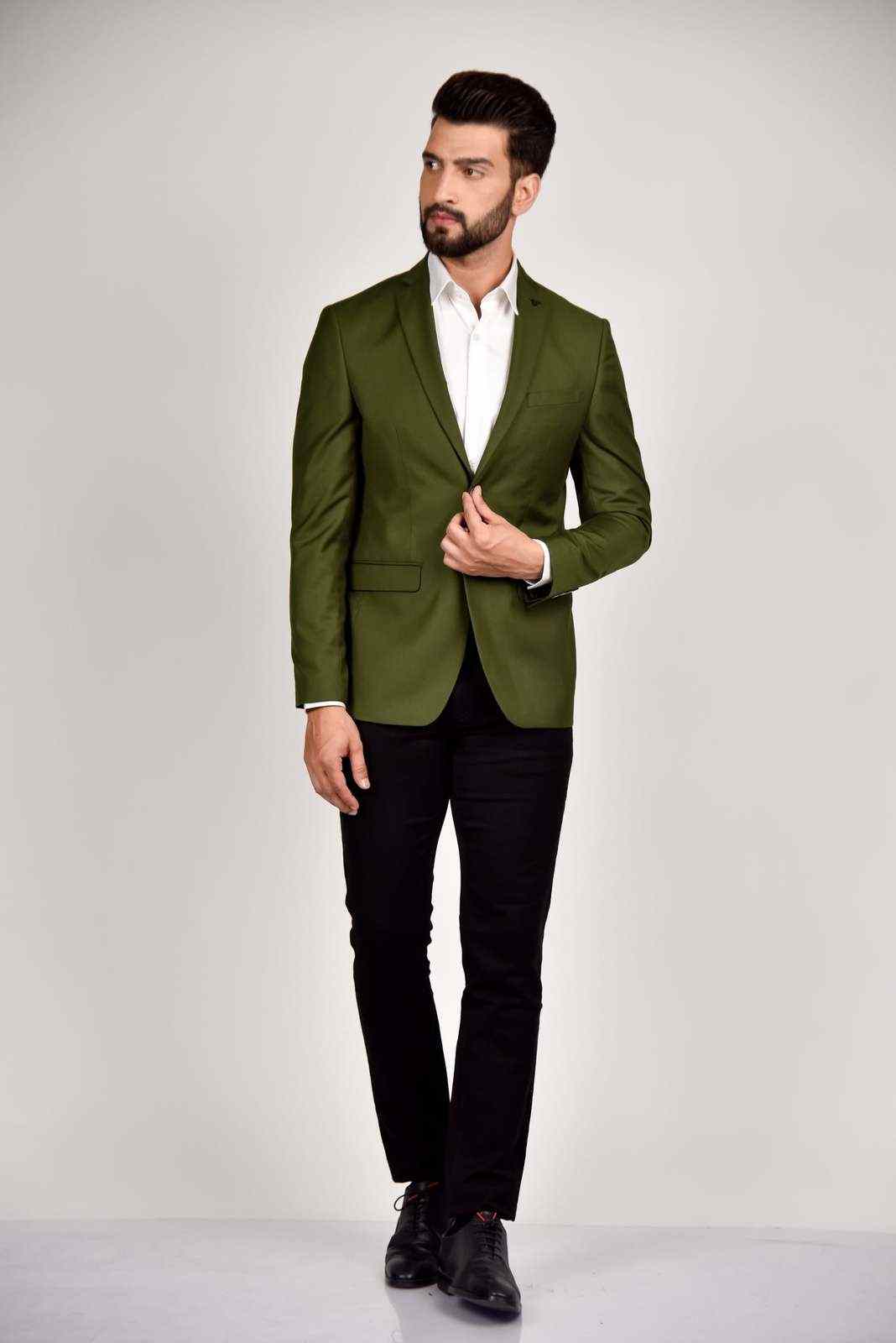 Olive Knit Blazer house-of-united