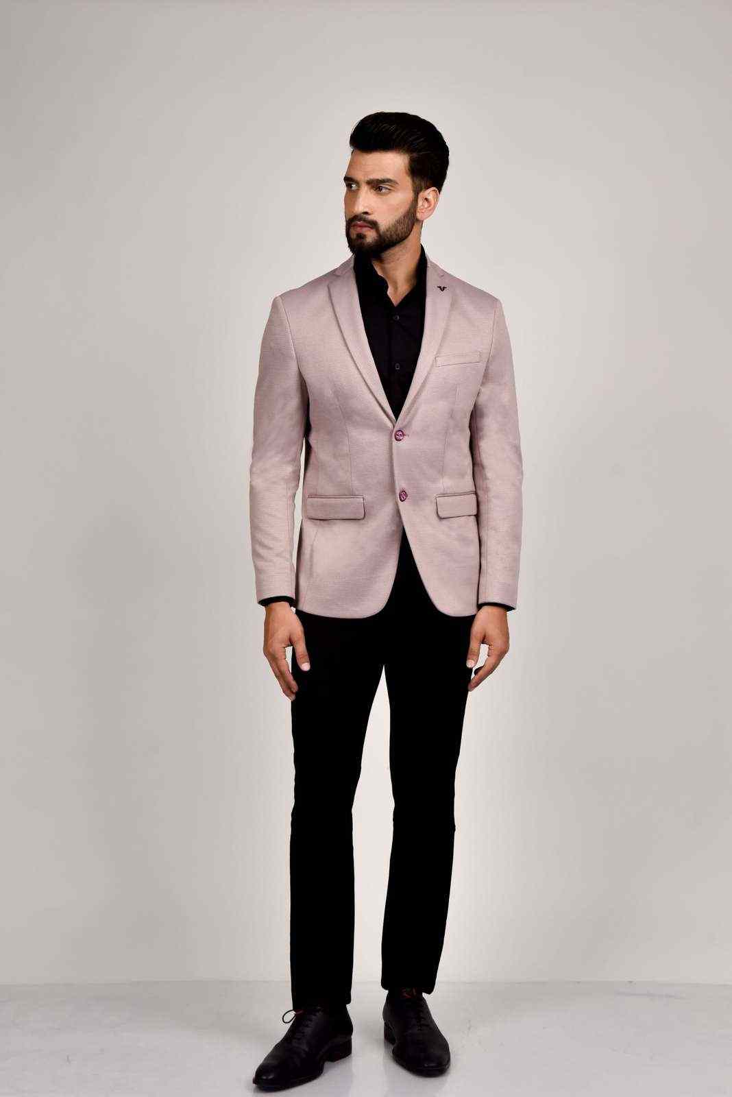 Peach Knit Blazer house-of-united