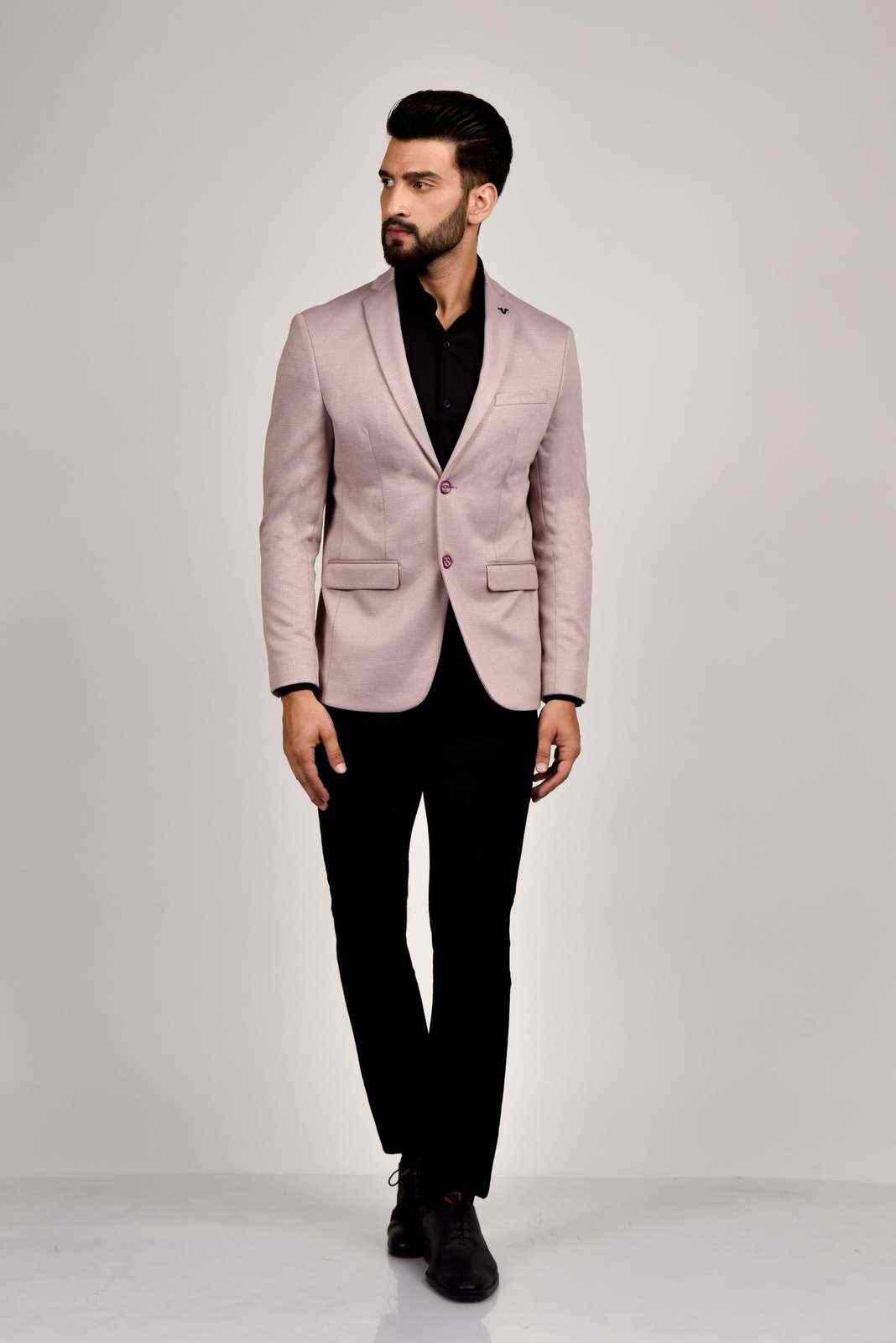 Peach Knit Blazer house-of-united