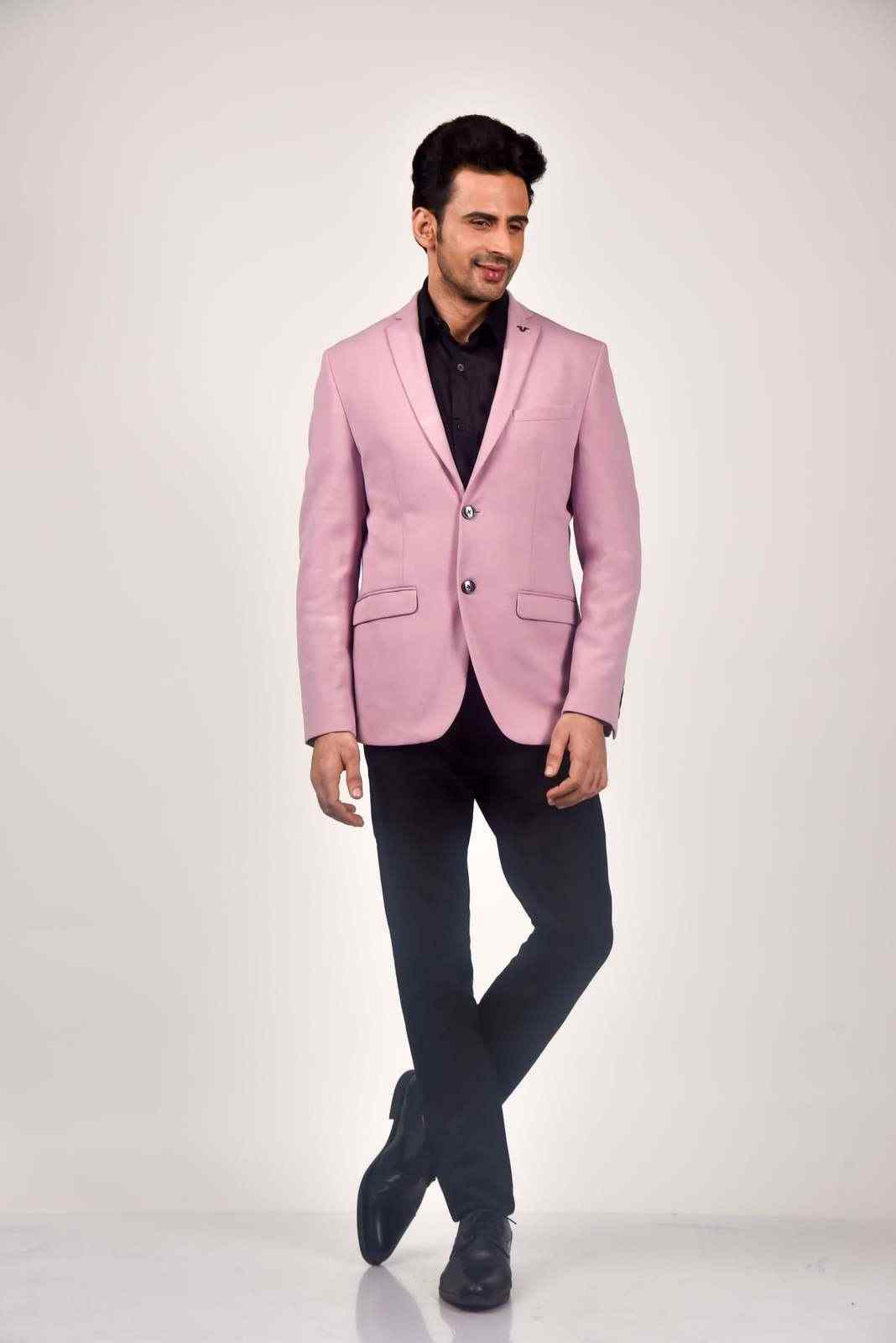Pink Knitted Blazer house-of-united
