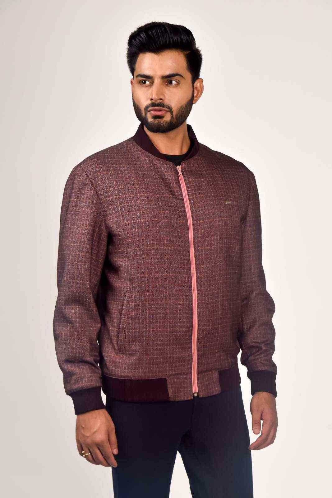 Maroon Zipper Jacket house-of-united