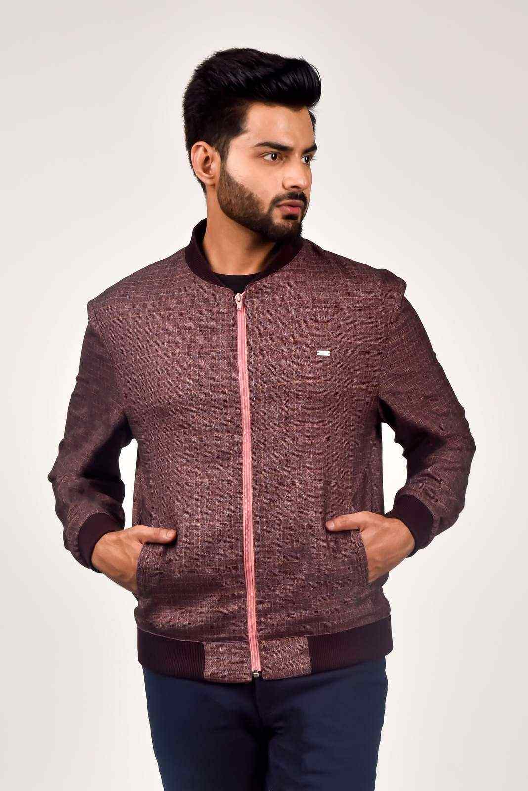 Maroon Zipper Jacket house-of-united