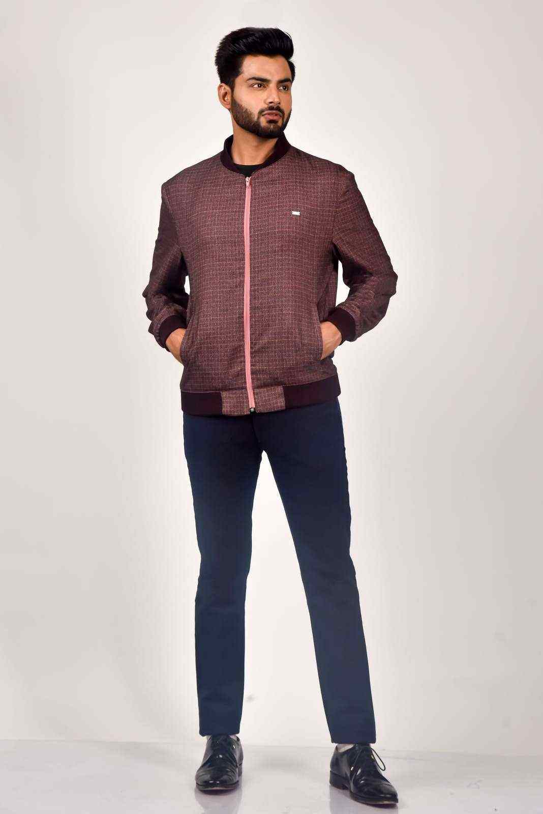 Maroon Zipper Jacket house-of-united