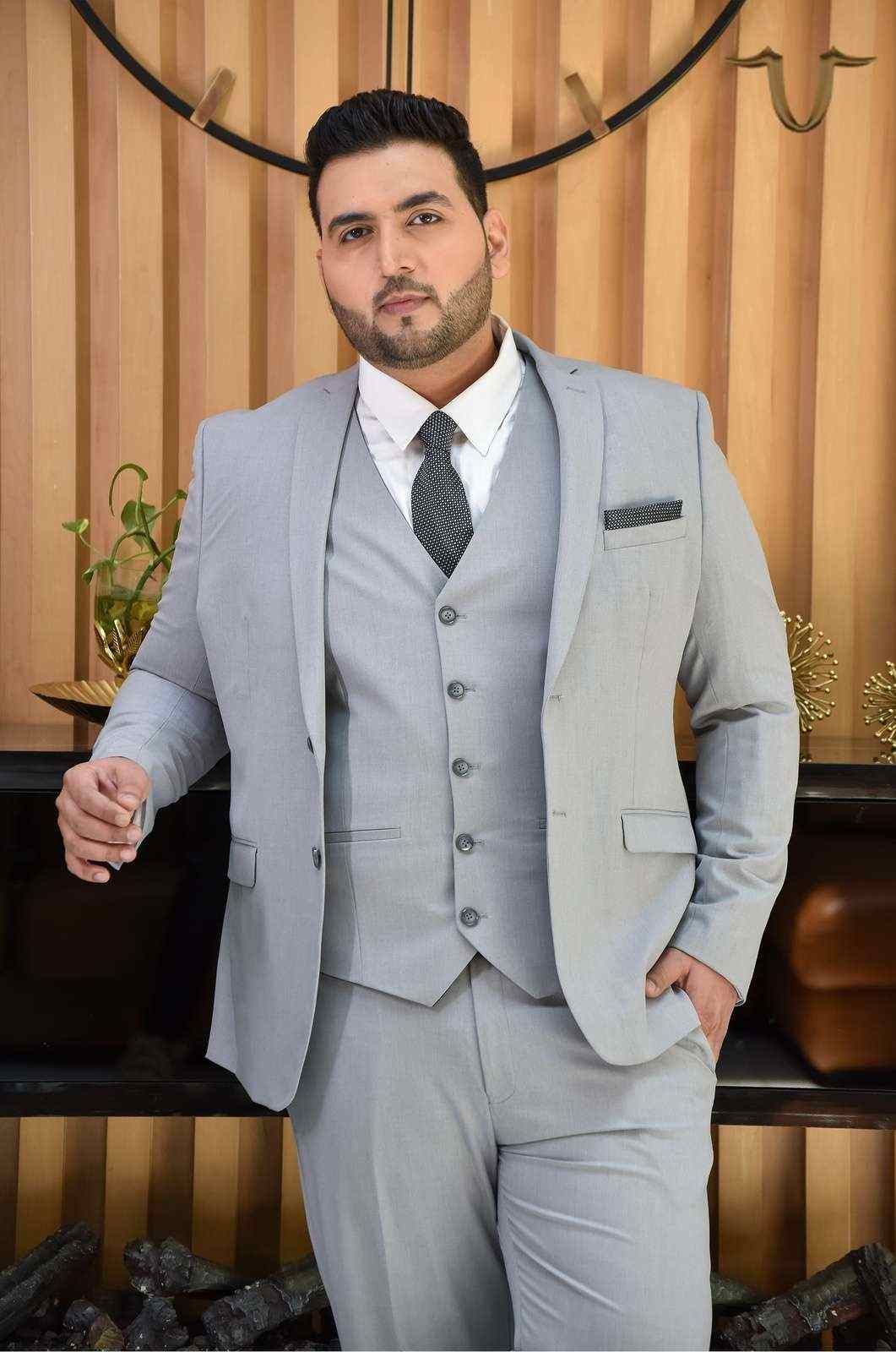 Light Grey 3 Pc Formal Suit house-of-united