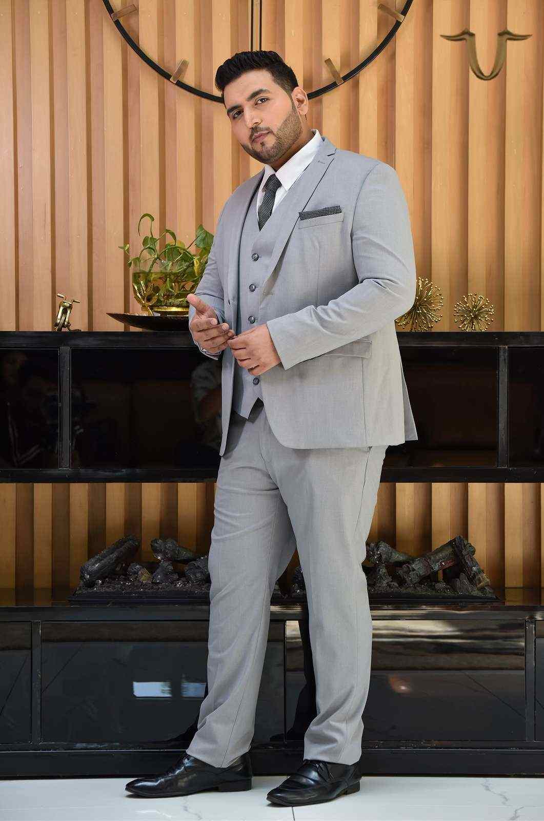 Light Grey 3 Pc Formal Suit house-of-united