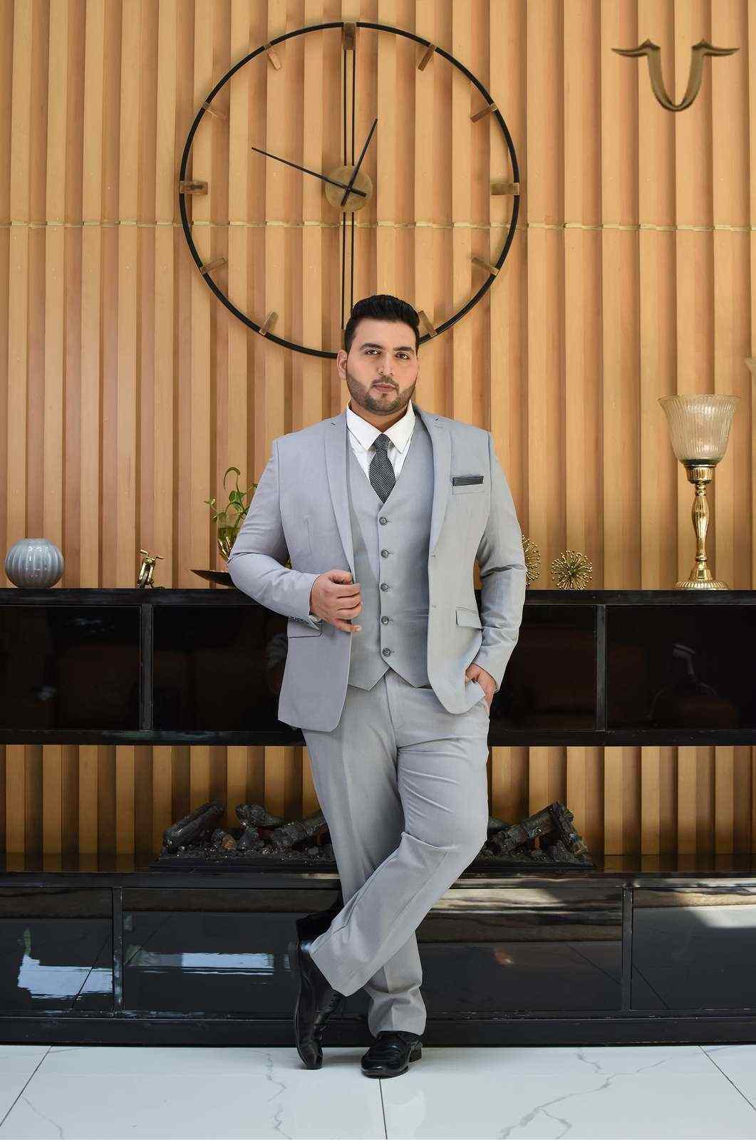 Light Grey 3 Pc Formal Suit house-of-united