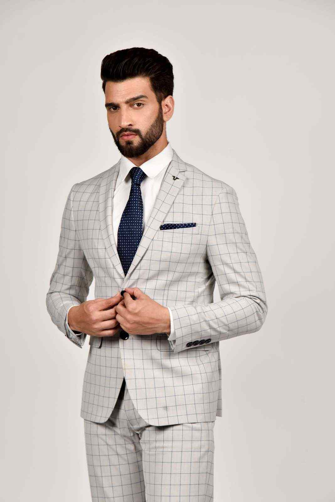 White Check 2 Pc Suit house-of-united