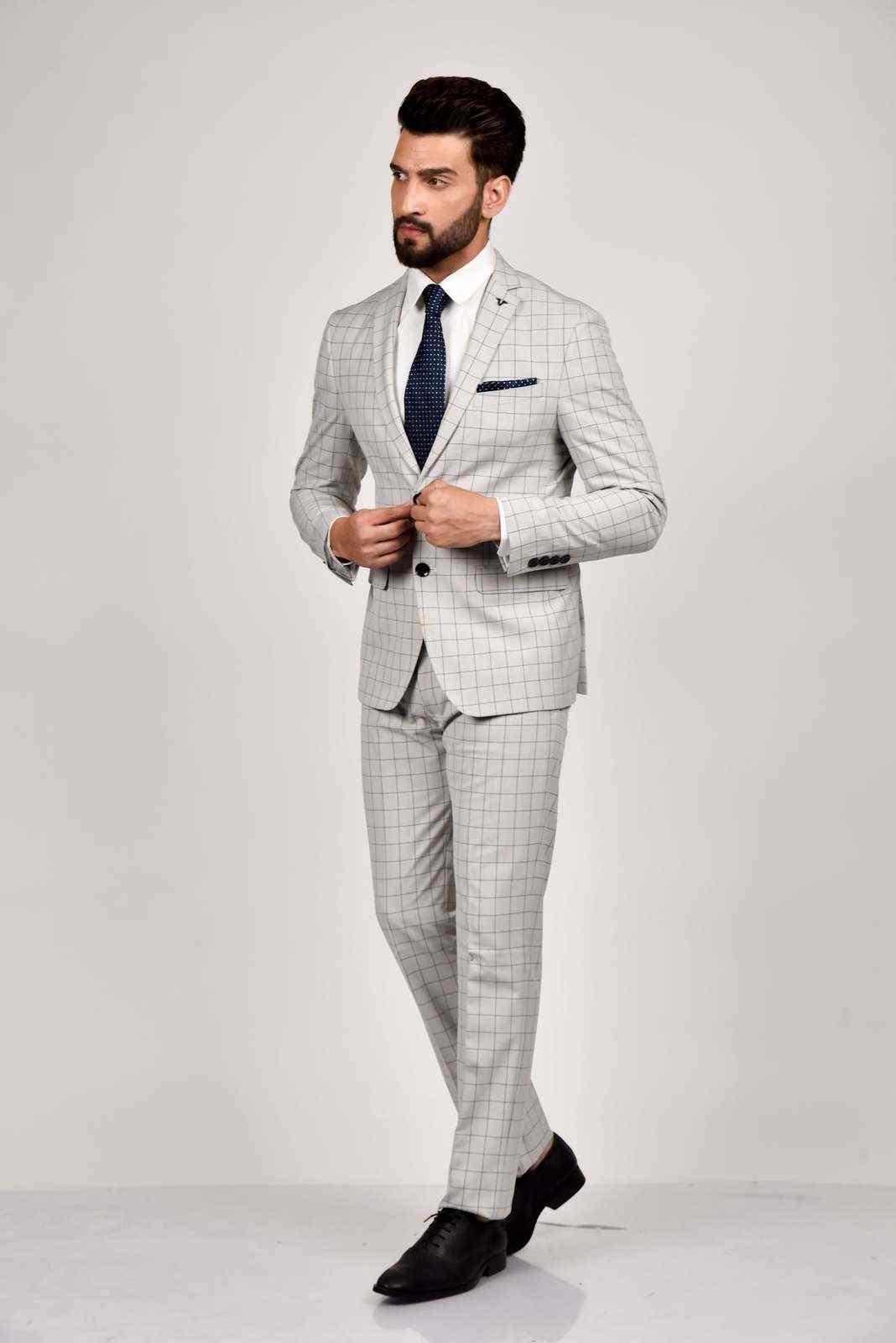 White Check 2 Pc Suit house-of-united