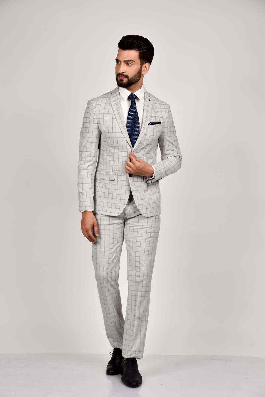 White Check 2 Pc Suit house-of-united