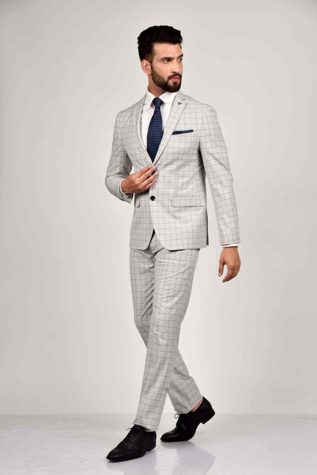 White Check 2 Pc Suit house-of-united