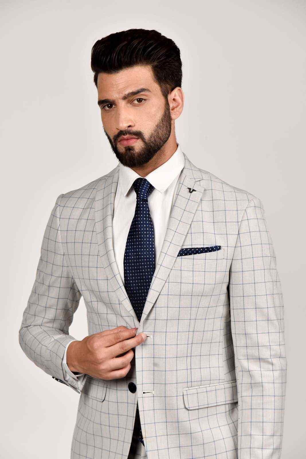 White Check 2 Pc Suit house-of-united