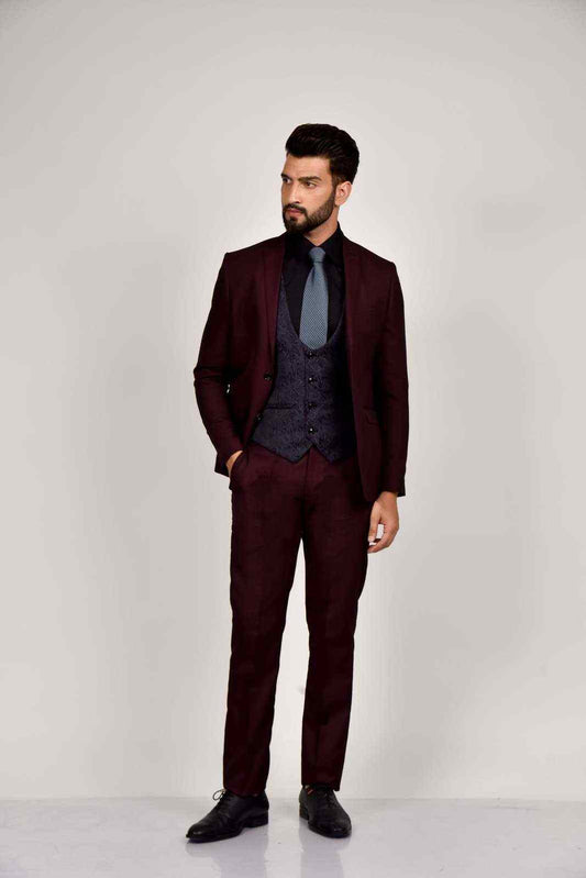Wine 3 Pc Suit house-of-united