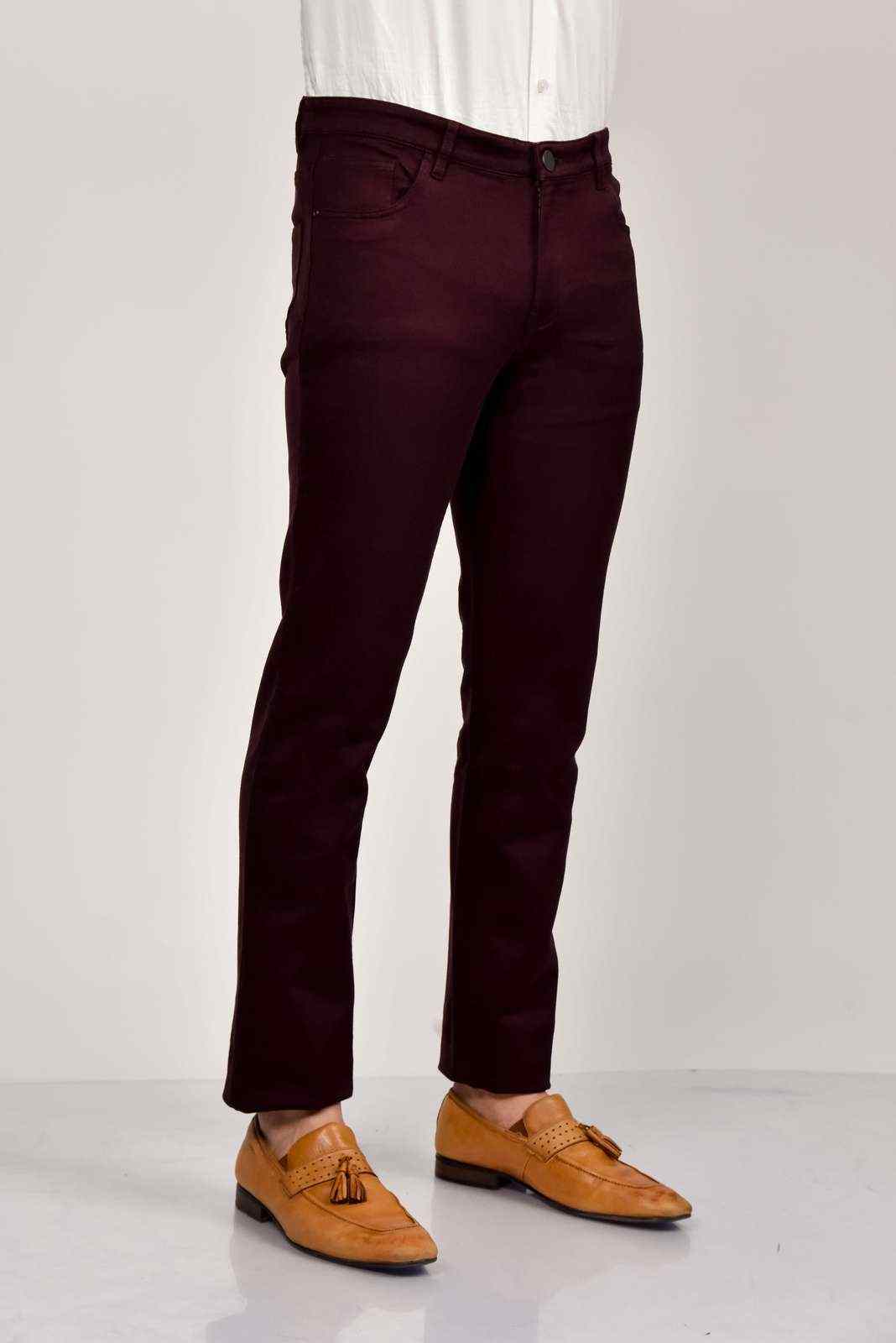 Wine Knitted Trouser house-of-united