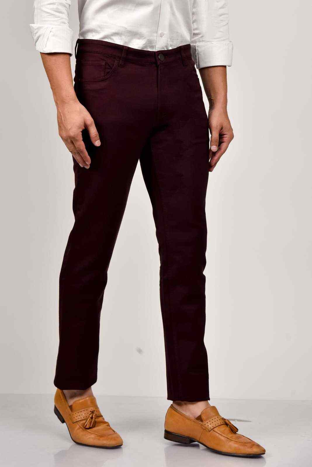 Wine Knitted Trouser house-of-united